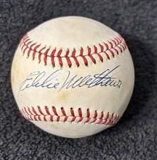 Eddie Mathews Signed Autograph Vintage Charles S Feeney ONL Baseball BECKETT