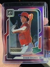 2026 Donruss Optic Chase Shores Purple Border 09/49. Angels Rc