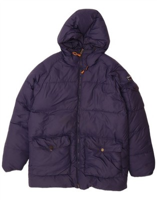 PEAK PERFORMANCE Mens Hooded Padded Jacket UK 40 Large Navy Blue Polyamide BO04