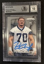 Zack Martin Signed 2014 Panini Prizm #297 BGS Authentic 10 Auto Cowboys