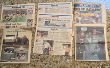 Lot Chicago Bears 1980's  Walter Payton NFL Newspaper 1988 - 1991 Football