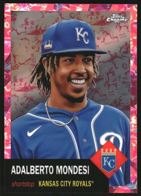 2022 Platinum Anniversary Toile Cream Fuchsia Atomic Refractor Adalberto Mondesi