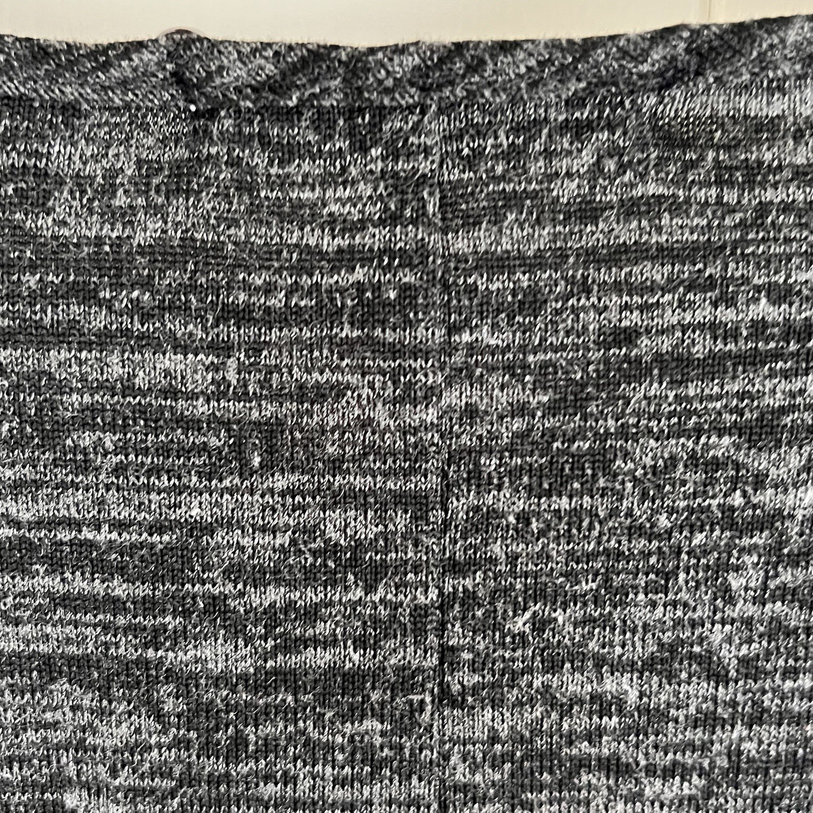 Notations 3/4 Roll-Tab Sleeve Top Black/Grey Heathered Petite XL