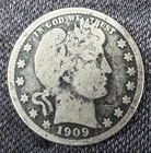 1909-D Barber Quarter Silver Circulated Uncertified US Coin
