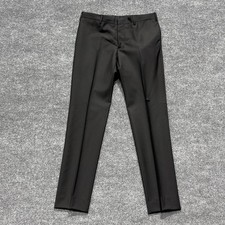 Prada Dress Pants Mens 32x32 EU 48 Black Tela Mohair Wool Slim Fit Italy