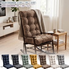 2Pcs Rocking Chair Cushion Chair Replaceable Seat Pad Back Cushions