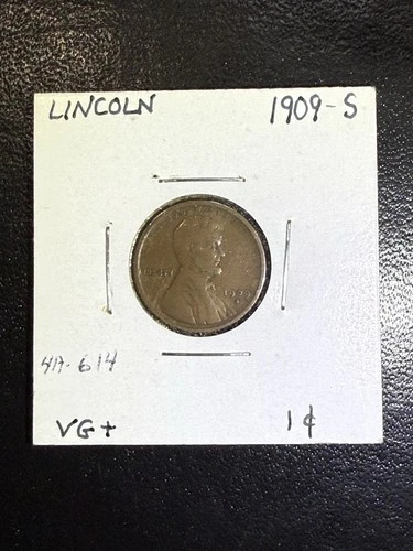 1909-S 1c Lincoln Wheat Cent ~ Very Good