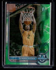 2021-22 Bowman University #63 Kendall Brown Green Lava SN