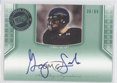 2011 Legends Saturday Signatures Emerald 36/99 Greg Salas Rookie Auto RC 0c2