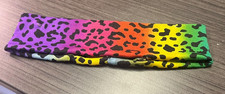 Multi color cheetah headband