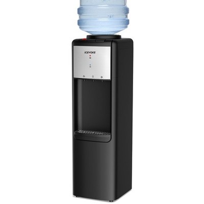 ICEVOKE Top Loading Hot & Cold Water Cooler for 3-5 Gallon, Child Safety Lock