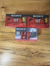 Sony HF 90-Min Blank Audio Cassette Tapes Lot of 3 , Normal Bias, New