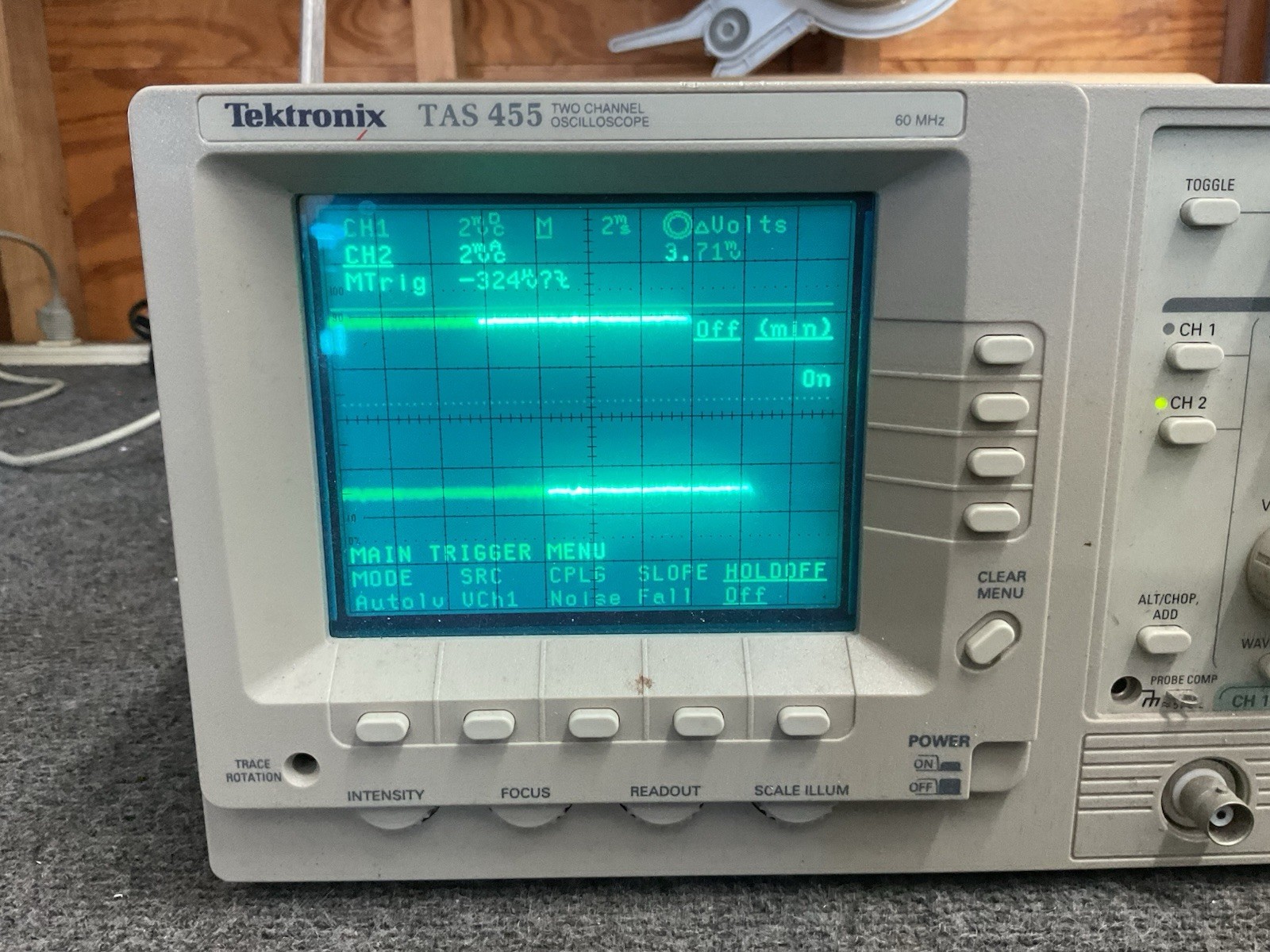 Tektronix TAS455 Two Channel Oscilloscope 60Mz