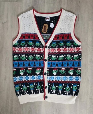 SPROUT CHRISTMAS WAISTCOAT size LARGE mens GEORGE red UGLY XMAS