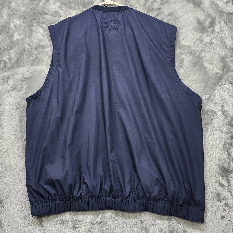 Cutter & Buck Vest Mens XL Blue CB WindTec Sleeveless V-Neck Pullover Softshell - Image 2 of 4