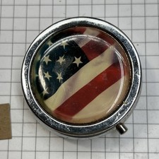 American Flag Three Compartment Pill Box - Used - Needs To Be Cleaned
