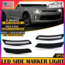2/4/6 For 16-21 Chevrolet Camaro Front Rear Smoke Side Marker Light Bumper House