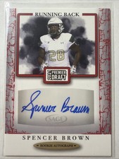 2021 Sage Premier Draft - Autograph Red #A131 Spencer Brown (AU, RC)