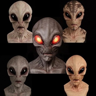 For Halloween Cosplay Alien Mask Scary Horrible Horror Alien mask Magic Mask UFO
