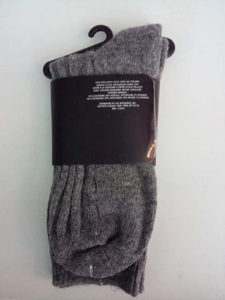Calcetines para mujer Ann Klein gris mezcla de cachemir, talla 9-11 Foto 3 de 3