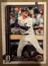 Dillon Dingler Rookie RC 2025 Topps Series 1 Baseball Card #126 Detroit Tigers