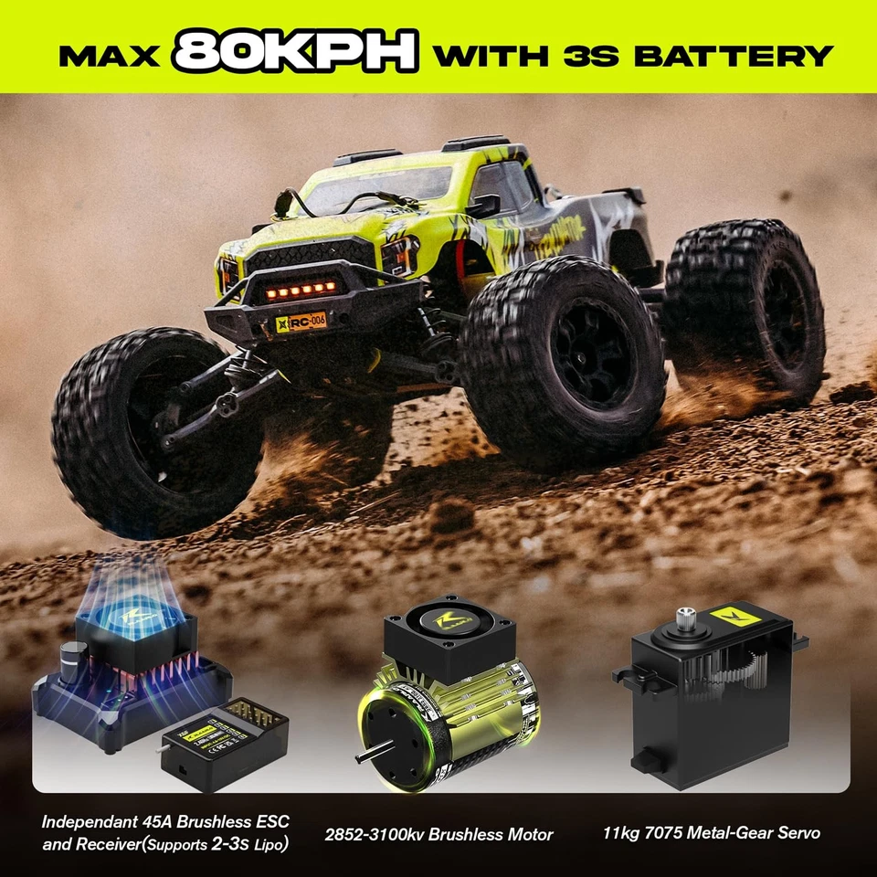 1/10 RTR Brushless Fast RC Cars for Adults,Max 50mph Hobby Electric Off-Road ... - Image 2 of 4