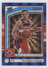 2024 Panini Donruss Rated Rookie Holo Blue Laser 44/49 Kyshawn George #225 01lg
