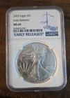 2025 American Silver Eagle NGC MS69 Eagle Graded Coin Slab