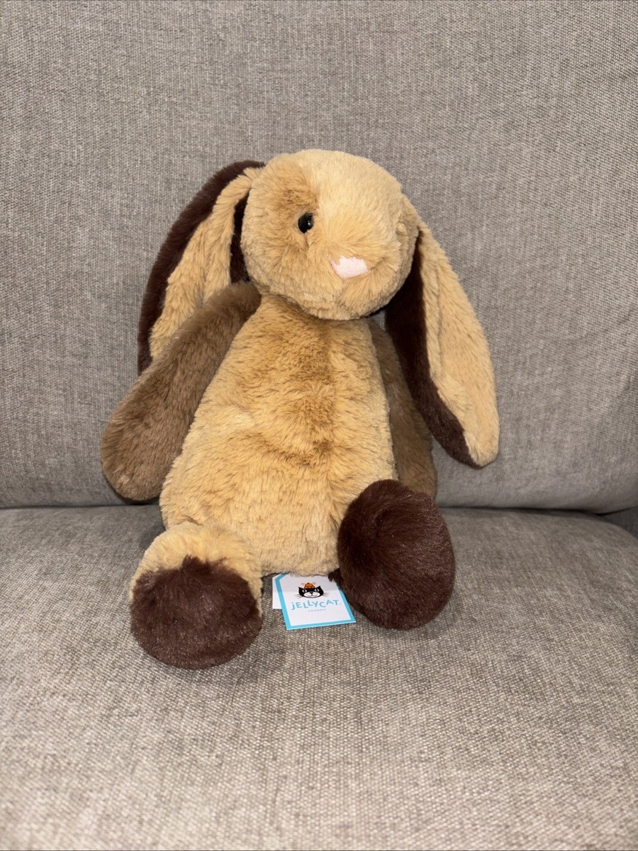 Original Bashful Patchwork Brown Bunny Jellycat Rare BAS3PWB for