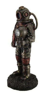 Scratch & Dent Steampunk Skeleton In Diving Suit Statue