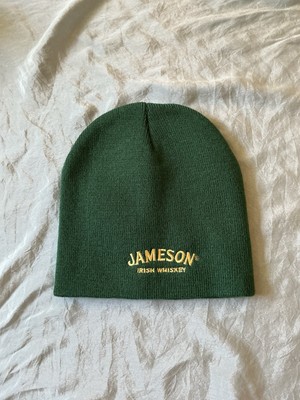 Jameson Irish Whiskey Embroidered Beanie Knit Stocking Cap Hat Green NWOT