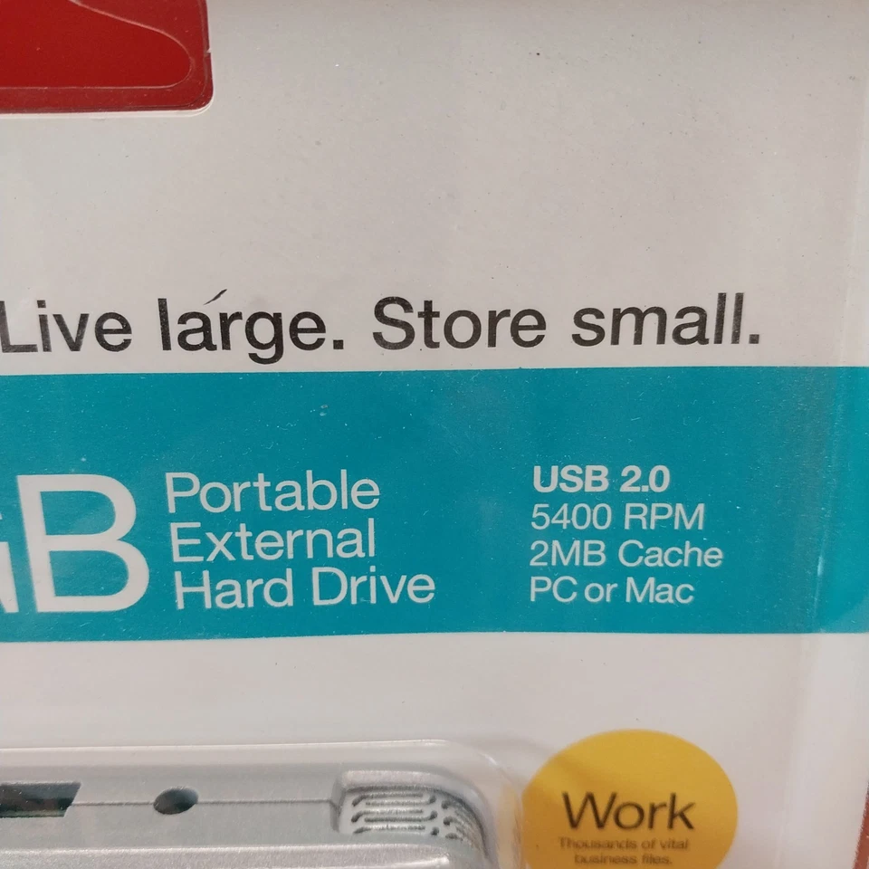 Vintage Seagate 40GB Portable External Hard Drive USB 2.0 2005 New In Package  - Image 3 of 4