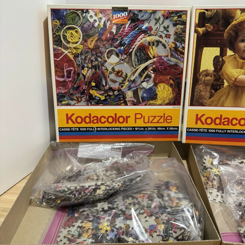 Lot 4 Kodacolor 1000 PC Puzzles SEW WHAT Study Of Music TOY SHELF Goody Gumballs - Image 4 of 4