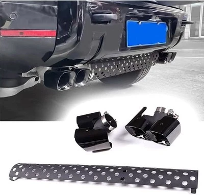 Khan Look Exhause Pipe fits for Defender 110 130 90 2020-2026 3.0 Black Tailpipe - Bild 1 von 4
