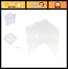 Durable Slim CD Cases 5.2mm - Clear Poly Plastic, 50 Pack for Storage Protecti