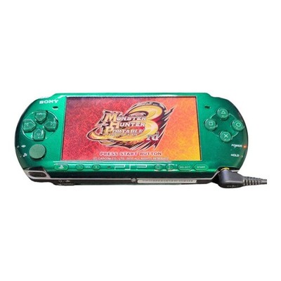 PSP 3000 Spirited Green Limited Console Boxed Tested Sony Rare