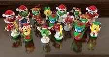 Vintage Mars M&M's Christmas Train Series 18 Candy Toppers Ornaments