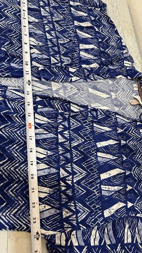 Knox Rose Women Aztec Kimono Duster Cardigan size Large Blue Southwestern Boho - Picture 7 of 13