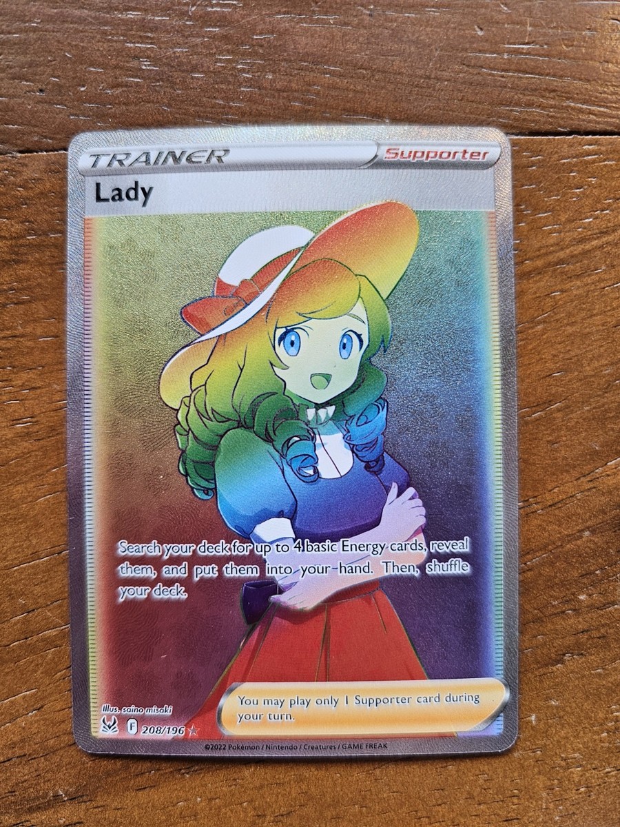 Pokmon TCG Lady Rainbow Sword & Shield Lost Origin 208/196 Secret Rare