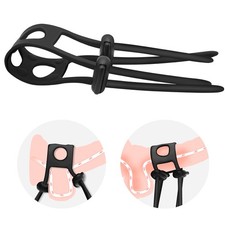 3in1 Adjustable Ball-Scrotum-Stretcher-Ring-Penis Enhancer Delay Ejaculation Men
