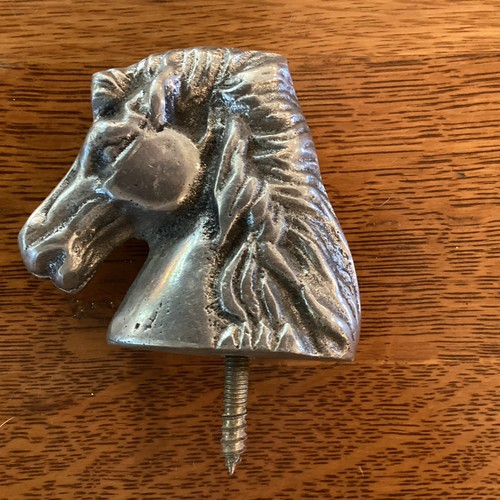 Vintage Pewter HORSE HEAD Topper Finial 3” X 2” Solid And Heavy! - Picture 2 of 4