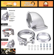 3.0 V-band Turbo Elbow Downpipe Adapter - 304 Stainless Steel For T3 T4 Turbo