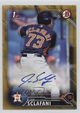 2016 Bowman Retail Prospect Auto Gold 11/50 Joe Sclafani #PA-JS Auto 0g4