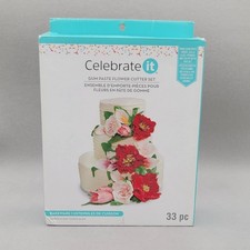 Celebrate It Gum Paste Flower Cutter Set 33 pc Cake Decorating Tool