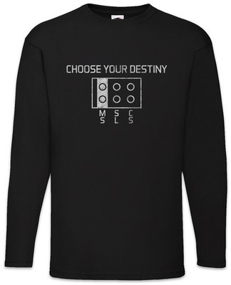 Choose Your Destiny Langarm T-Shirt Plug Nerd Geek MSC SLS Computer Internet PC