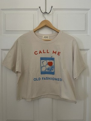 Call Me Old Fashioned Womens M Cropped NWOTag Tee Refined Canvas Brand Cotton