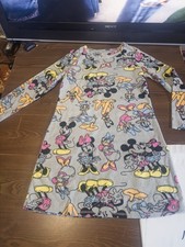 Disney Characters Print Size S 4/6 Soft Fleece Nightgown Sleepwear