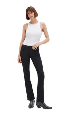 Mavi Damen Bootcut Jeans double black str BELLA MID RISE 100484 90148