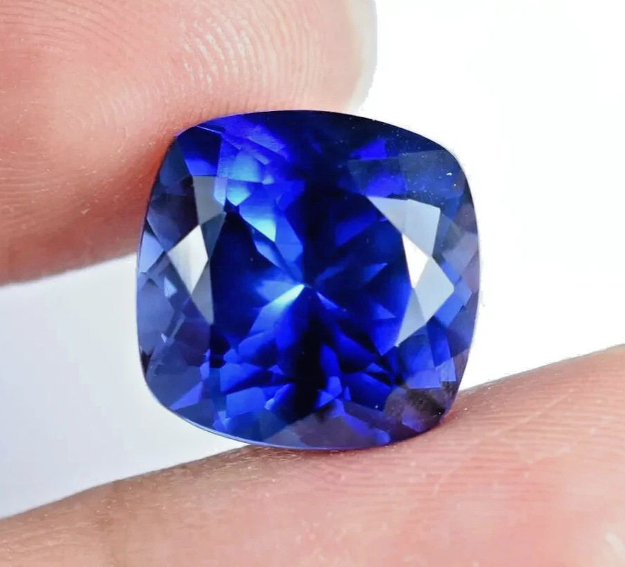 9.50 Ct+ Flawless Natural Cushion Blue Sapphire Certified Loose Gemstone A+++