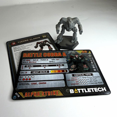 Catalyst Game Labs BattleTech Alpha Strike Battle Cobra A Mini Unpainted w/ Card